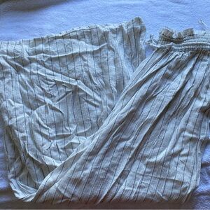 Cost Plus World Market Striped Wide Leg Pants - Cream and Black